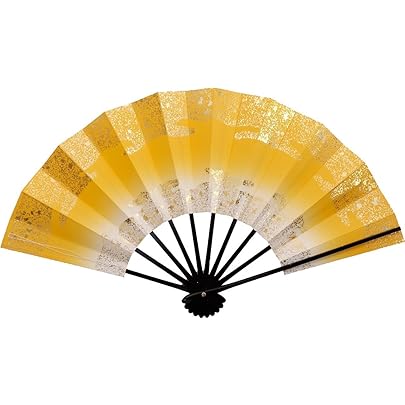 Amazon | 京扇子 舞扇 幻想 金 9寸5分 日本製 京都 黒塗骨 両面